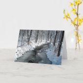 Winter-Szene Karte (Gelbe Blume)