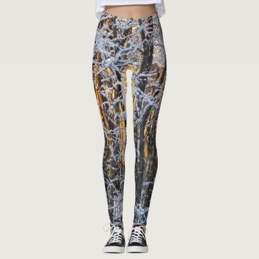 Winter-Szene Leggings (Vorderseite)