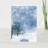 Winter Szene Luke 2:11 Savior ist Geboren Weihnach Karte (Rückseite)