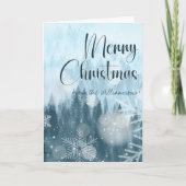 Winter Szene Luke 2:14 Herrlichkeit zu Gott Weihna Karte (Vorderseite)