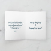 Winter Szene Luke 2:7 Erstgeborener Sohn Weihnacht Karte (Innenseite)