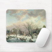 Winter-Szene Mousepad (Mit Mouse)