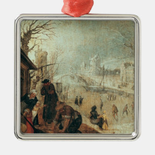 Winter-Szene Ornament Aus Metall
