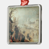 Winter-Szene Ornament Aus Metall (Links)