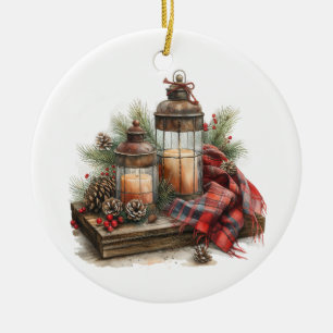 Winter-Szene-Ornament Keramik Ornament