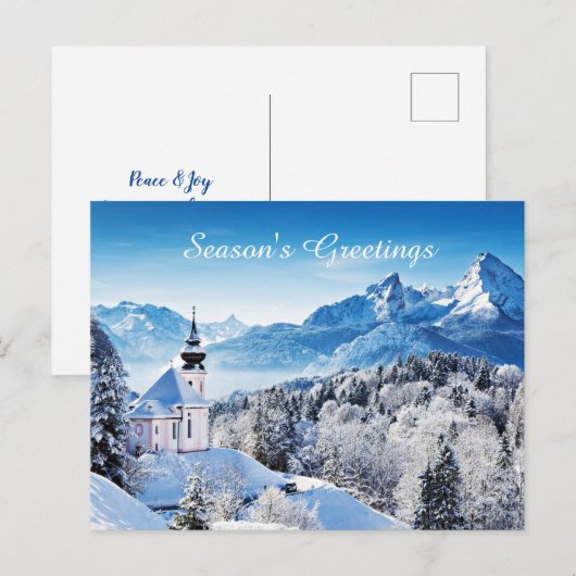 Winter-Szene Postkarte (Vorne/Hinten)