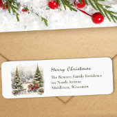 Winter Szene Schnee Pine Grün Weihnachten Rückkehr