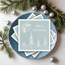 Winter Szene Snowy Forest Weihnachten Serviette