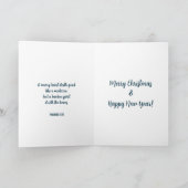 Winter Szene Sprichwörter 17:22 Frohe Herz Weihnac Karte (Innenseite)