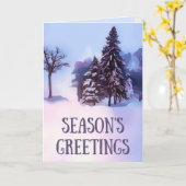 Winter Szene Weihnachten Karte (Gelbe Blume)