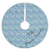 Winter Szene Weihnachtsbaumrock Polyester Weihnachtsbaumdecke (Vorderseite)