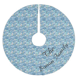 Winter Szene Weihnachtsbaumrock Polyester Weihnachtsbaumdecke