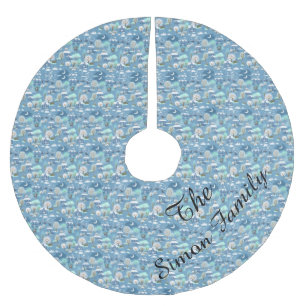 Winter Szene Weihnachtsbaumrock Polyester Weihnachtsbaumdecke