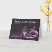 Winter Szene Winter Solstice Grußkarte Karte (Gelbe Blume)