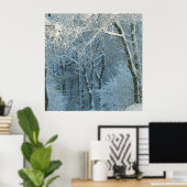 Winter Szene Winter Wonderland Snowy Hintergrund Poster (Heimbüro)