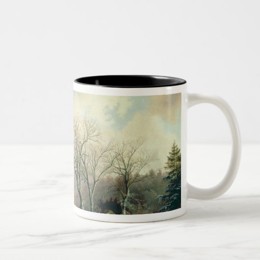 Winter-Szene Zweifarbige Tasse (Rechts)