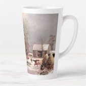 Winter-Szenen-Americanaschnee-Vieh Latte Tasse (Rechts)