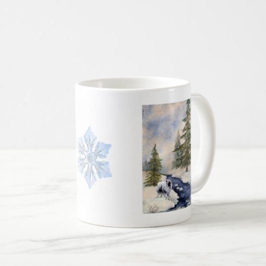 Winter-Szenen-Tasse Kaffeetasse (VorderseiteRechts)