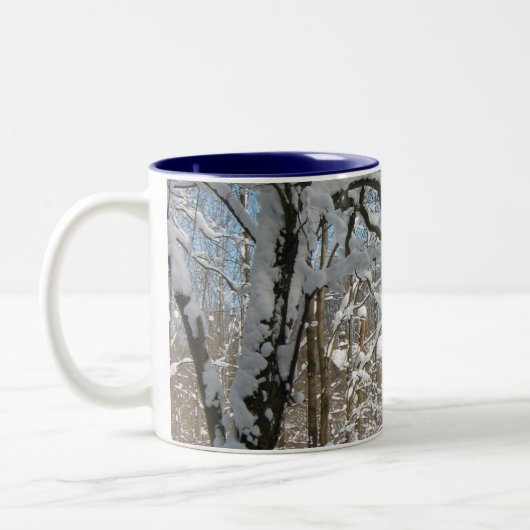 Winter-Szenen-Tasse Zweifarbige Tasse (Links)