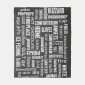 Winter-Tafel-Collage Fleecedecke (Vorderseite)