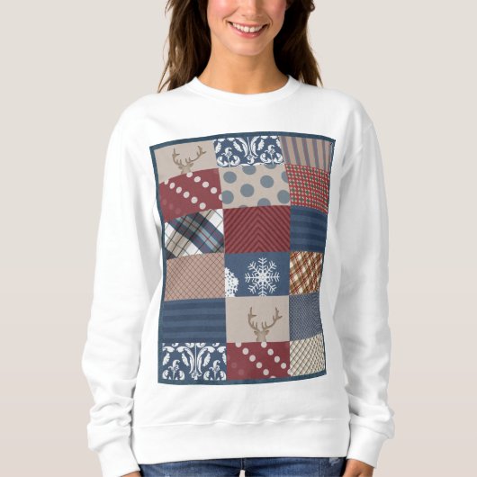 Winter-TagesPatchwork Sweatshirt (Vorderseite)