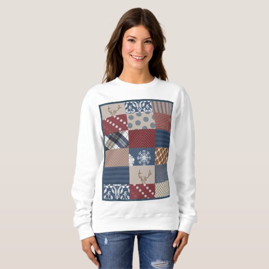 Winter-TagesPatchwork Sweatshirt (Vorne ganz)