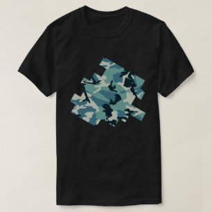 Winter-Tarnmuster Digitale Skizze T-Shirt