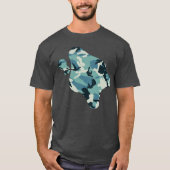 Winter-Tarnmuster-Farbspritzer T-Shirt (Vorderseite)