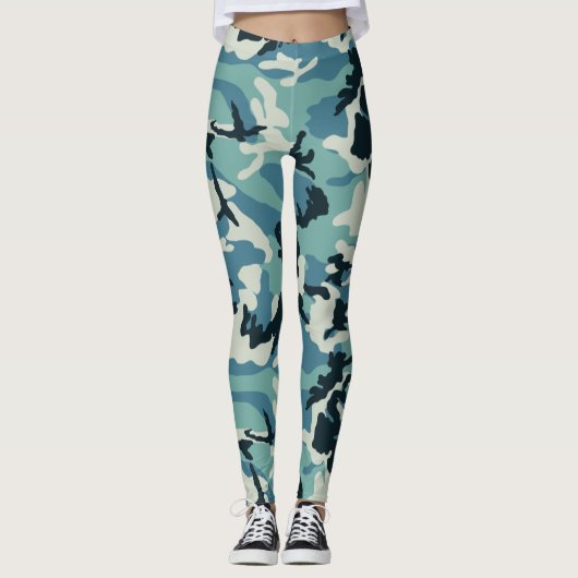 Winter-Tarnmuster Leggings (Vorderseite)