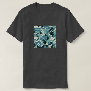 Winter-Tarnmuster quadratisch geschnitten T-Shirt