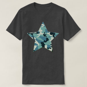 Winter-Tarnmuster-Stern T-Shirt