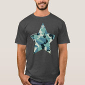 Winter-Tarnmuster-Stern T-Shirt (Vorderseite)