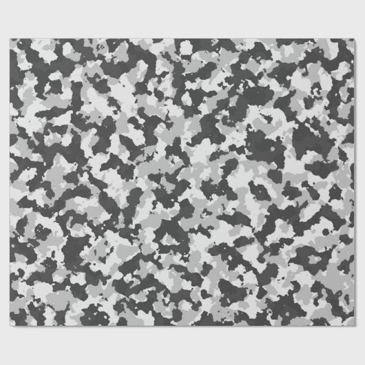 Winter-Tarnung mit mittelgroßen Formen Geschenkpapier (Flach)