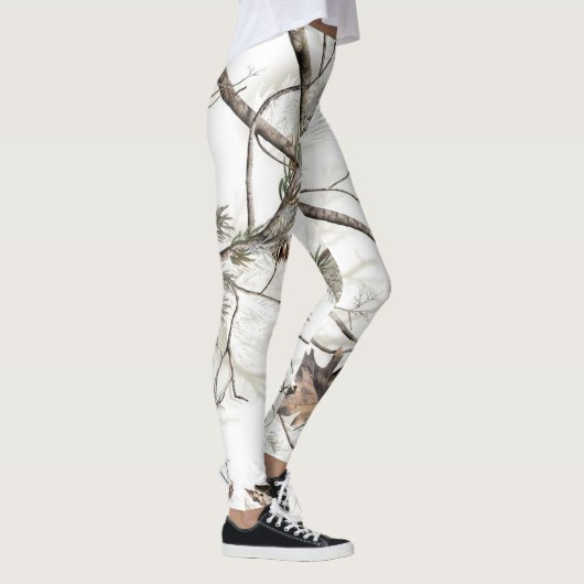 Winter-Tarnungs-Baum verlassen Leggings (Rechts)