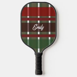 Winter Tartan Kariert Green Festival Pickleball Schläger