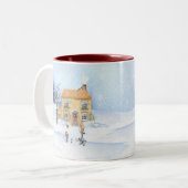 Winter-Tasse Zweifarbige Tasse (Vorderseite Links)