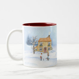 Winter-Tasse Zweifarbige Tasse