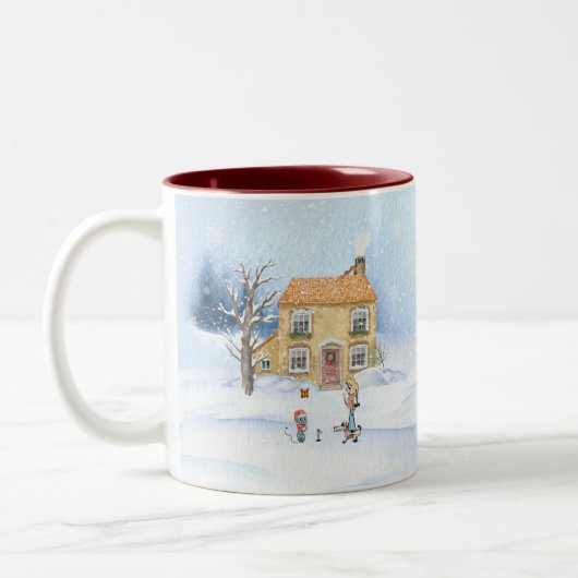 Winter-Tasse Zweifarbige Tasse (Links)