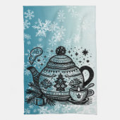 Winter Tea Kettle Geschirrtuch (Vertikal)