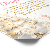 Winter Tea Party Baby Shower Late Night Diapers Poster (Ecke)