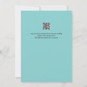 Winter Teal Blumenprint oder digitale Hochzeitsein Einladung (Rückseite)