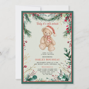 Winter-Teddy-Bär-Baby-Party Einladung