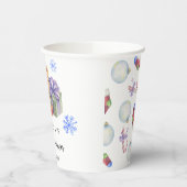 Winter Teddy Bär Babydusche Pappbecher (Links)