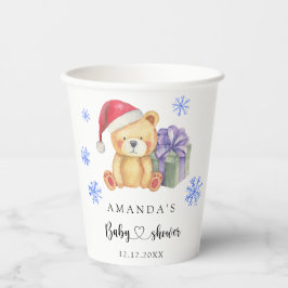 Winter Teddy Bär Babydusche Pappbecher