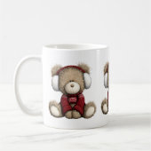 Winter-Teddy-Bär-Kaffeetasse Kaffeetasse (Links)