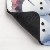 Winter Teddy Bär und Snowman Mousepad (Ecke)