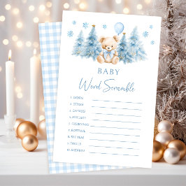 Winter Teddy Bären Festive Baby Word Scramble Game