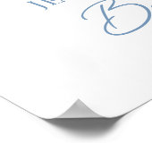 Winter Teddy Bear Baby Dusche Begrüßungszeichen Pl Poster (Ecke)