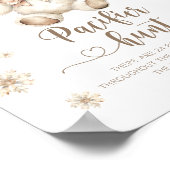 Winter Teddy Bear Baby Dusche Schnuller Jagdspiel Poster (Ecke)