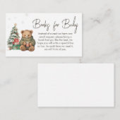 Winter Teddy Bear Baby Showbücher für Baby Begleitkarte (Vorne/Hinten)